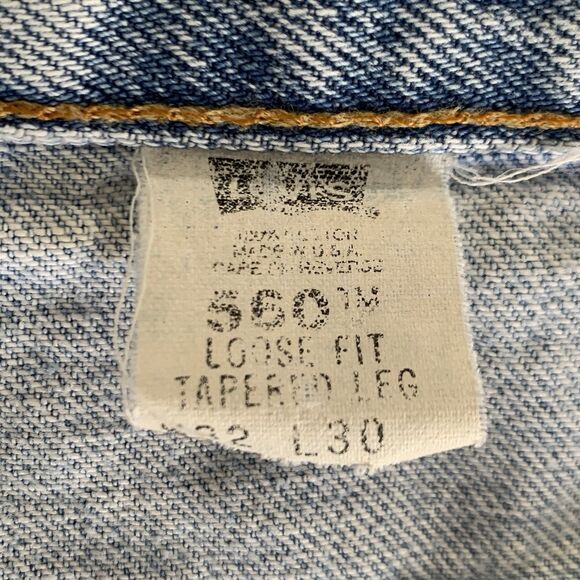 Vintage Levis 560 Jeans 32x30 Loose Fit Tapered 100% Cotton USA Rare Limited 90s - Picture 3 of 15